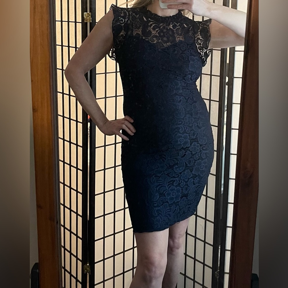 Beautiful Navy Blue Lace